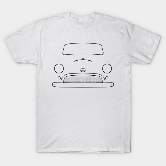 Austin A55 Cambridge classic car van black outline graphic T-Shirt by soitwouldseem